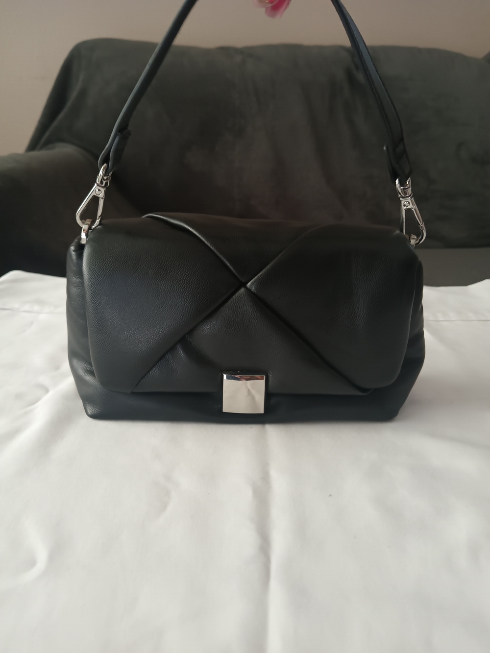 A New Day Classic Black Mini Shoulder Bag with Silver Hardware
